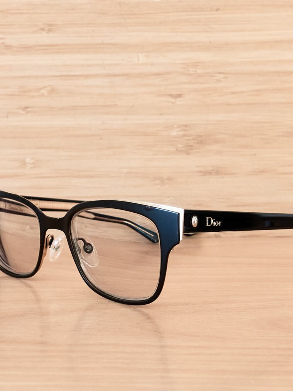 Christian Dior Montaigne n12 Eyeglasses Black Gold 50-18-145, Made in Italy